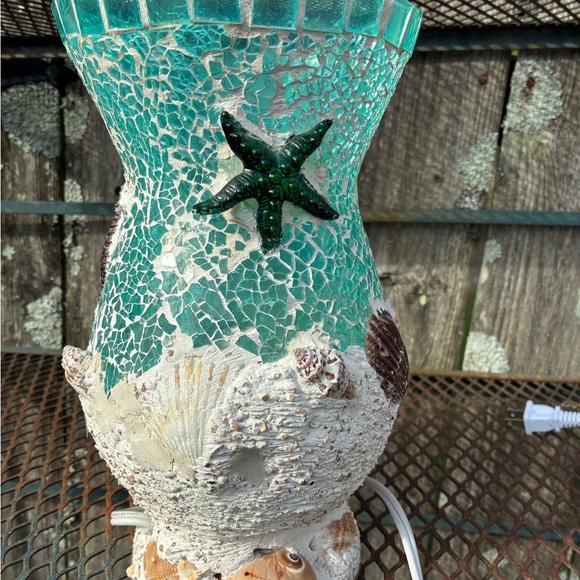 Mosaic Turtle and Shell Accent Lamp - Picture 8 of 10